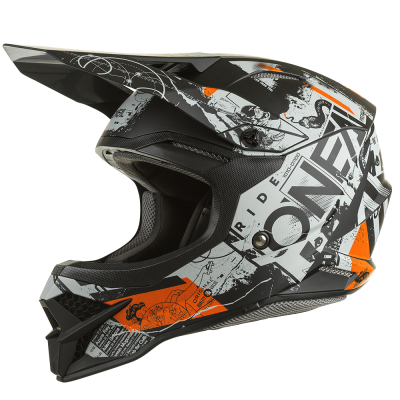 Κράνος μηχανής motocross O'NEAL 3SERIES SCARZ V.22 BLACK/GRAY/ORANGE